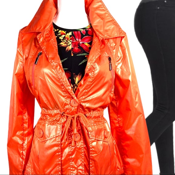 First Kiss Jackets & Blazers - Orange Anorak Jacket NWOT
